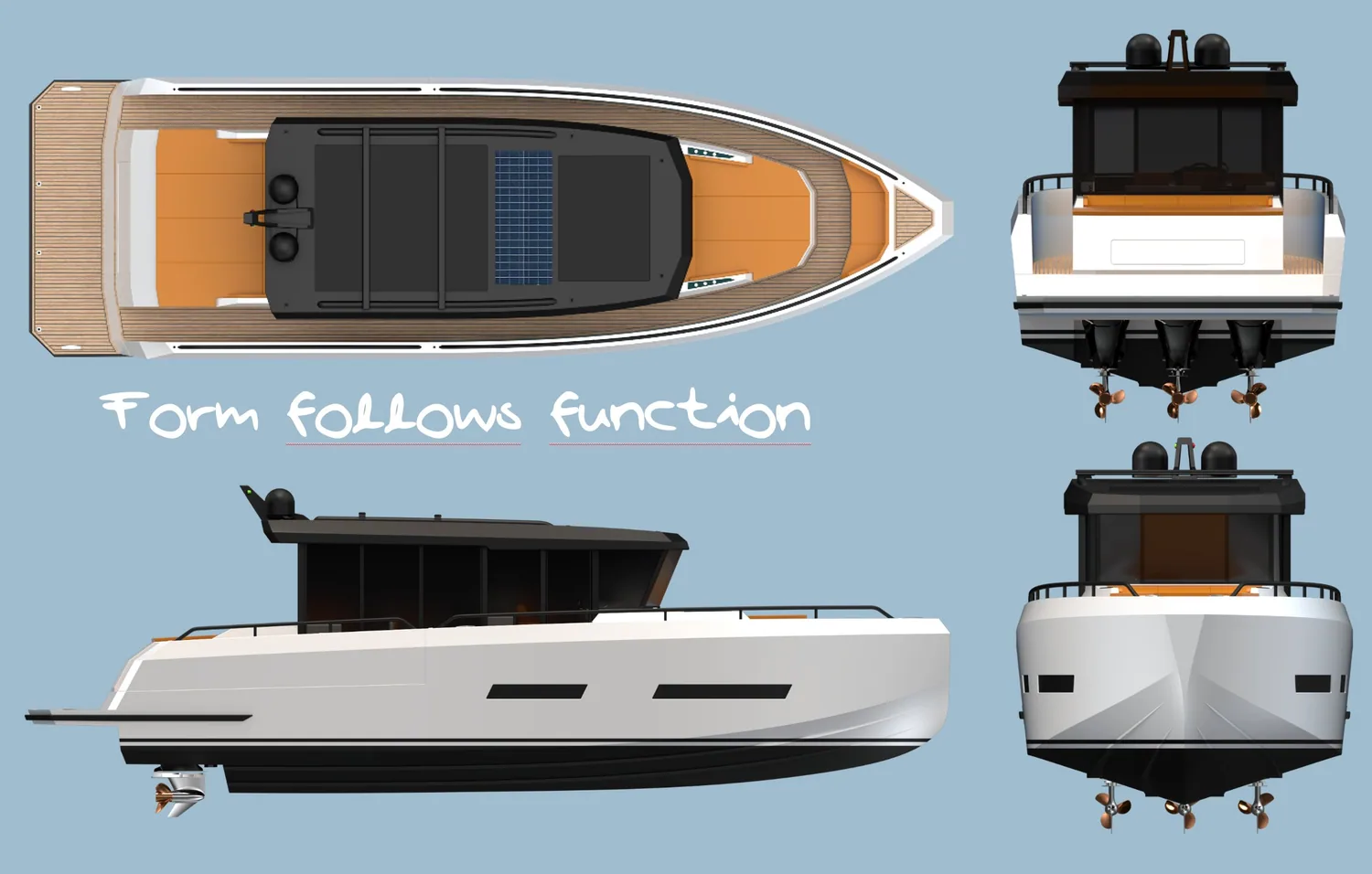 AIY 42 multi-view technical drawing — top, side and end elevations.